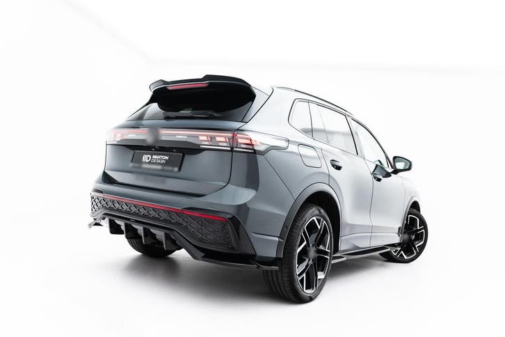 Rear Splitter with vertical bars voor VW Tiguan MK3  R-line, Auto diversen, Tuning en Styling, Ophalen of Verzenden