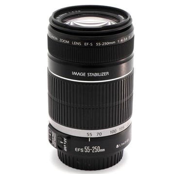 Canon EF-S 55-250mm F/4-5.6 IS Telelens met filter en Canon, Audio, Tv en Foto, Nieuw