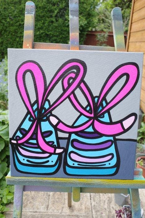 Kev Munday - New Shoes, Antiek en Kunst, Kunst | Schilderijen | Modern