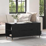 vidaXL Salontafel met lade Zwart Eiken 102 x 44,5 x 50 cm, Huis en Inrichting, Tafels | Salontafels, Verzenden, Nieuw