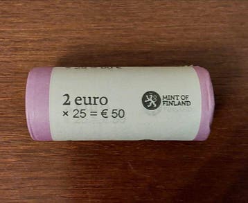 Finland. 2 Euro 2022 Klimaforschung (25 coins) in roll, Postzegels en Munten