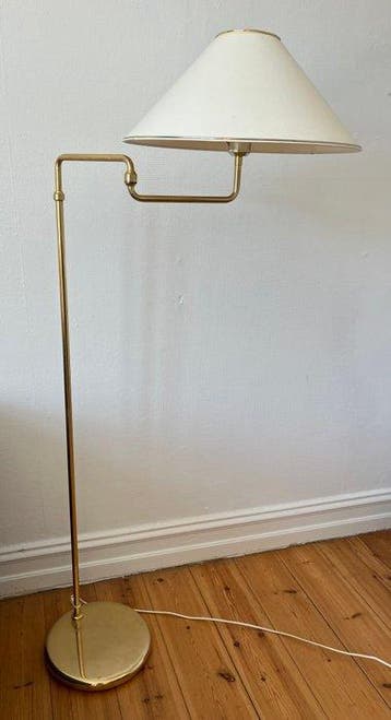 Staande lamp - Messing, Metaal, Textiel