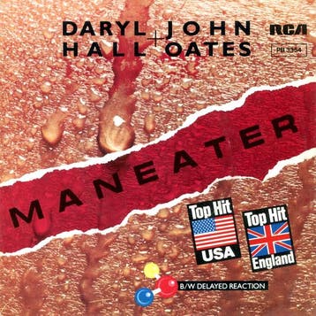 Daryl Hall & John Oates - Maneater B/W Delayed Reaction, Verzenden, Gebruikt
