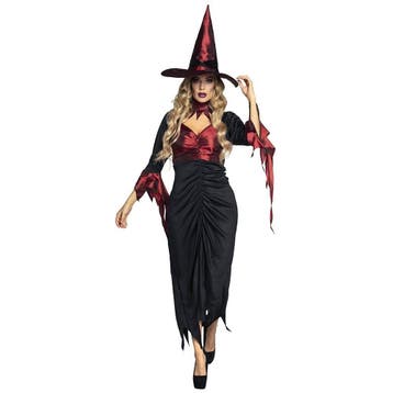 Halloween Heks Kostuum Rood M, Kleding | Dames, Carnavalskleding en Feestkleding, Verzenden, Nieuw