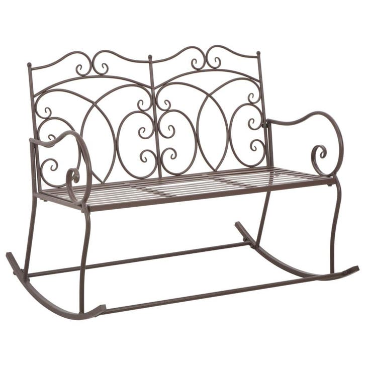 vidaXL Tuinbank 104 cm ijzer antiekbruin, Tuin en Terras, Tuinsets en Loungesets, Nieuw, Verzenden
