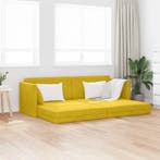 vidaXL Vloerslaapbank / zetel Geel 213 x 70 x 77 cm Fluweel, Huis en Inrichting, Zetels | Zetels, Verzenden, Nieuw