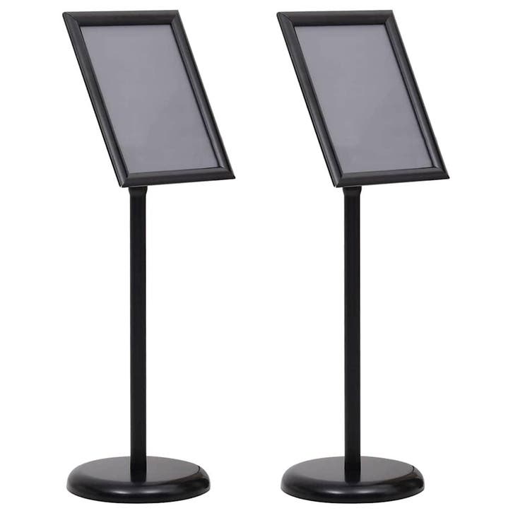vidaXL Posterstands 2 st Zwart 32.7 x 24 x 108 cm Aluminium, Articles professionnels, Aménagement de Bureau & Magasin | Mobilier de bureau & Aménagement