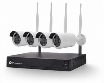 DrPhone SmartVision Draadloos WiFi NVR Camera Kit - 4 Camera, Verzenden