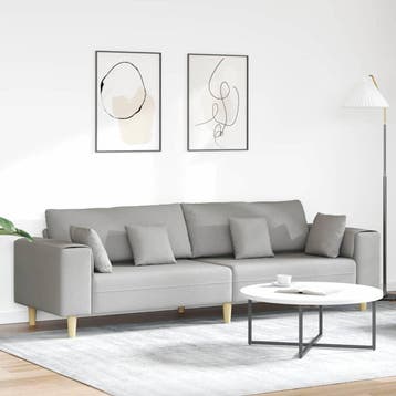 vidaXL bank / zetel Wolkgrijs 250 x 77 x 76 cm Stof, Verzenden