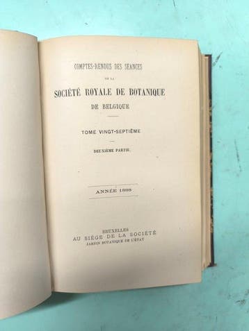 Société Royale de Botanique de Belgique - Botanique -