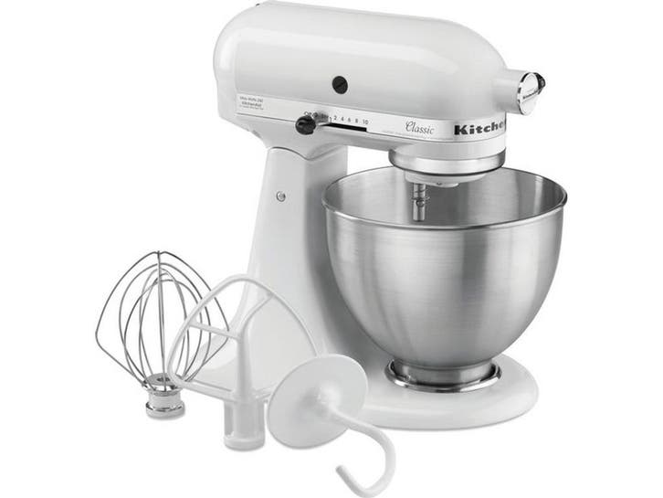 KitchenAid 5K45SSEWH - Keukenmachine - 10 snelheden - Wit, Electroménager, Mélangeurs de cuisine, Envoi