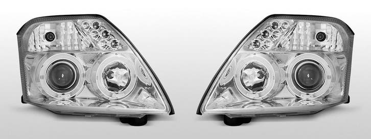 Koplampen Angel Eyes | Citroen C2 2003-2010 | chroom, Auto-onderdelen, Verlichting, Nieuw, Peugeot, Verzenden