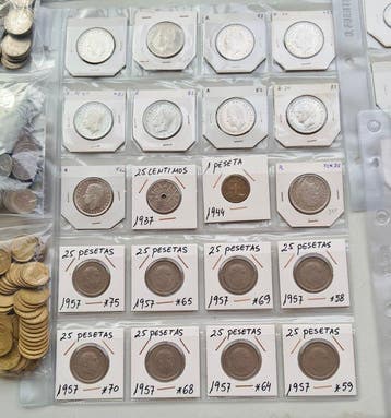 Espagne. Peseta 1937-2000 (Lote de 550 monedas) (Sans prix