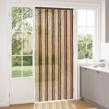 vidaXL Insecten Gordijn Chenille Bruin en Beige 100 x 230 cm, Verzenden, Nieuw