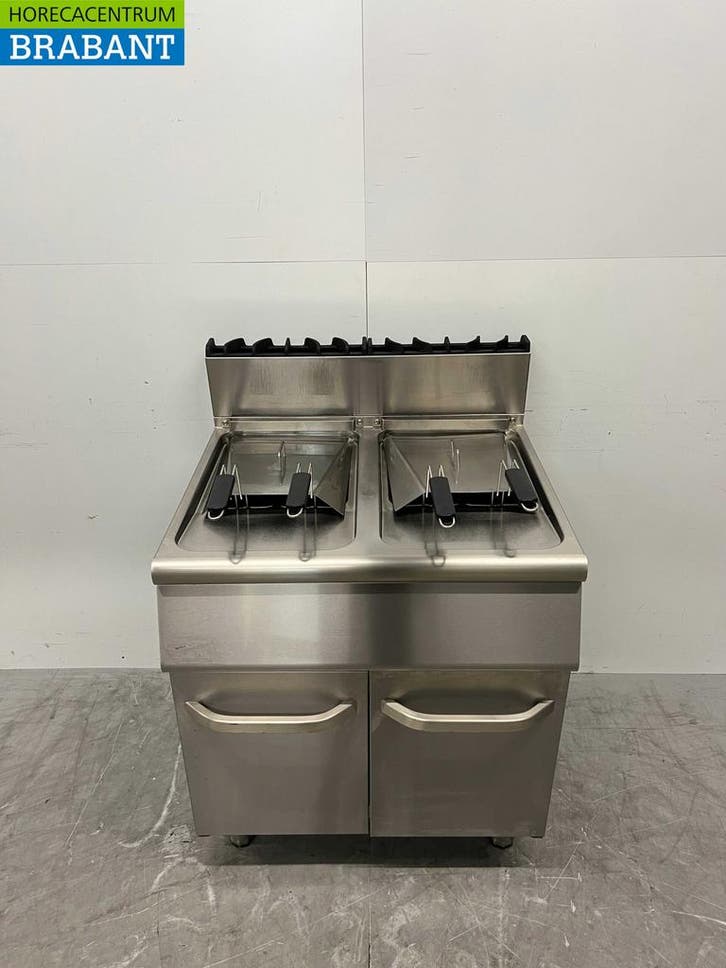RVS Combisteel Dubbele Friteuse Frituur 2 x 15 Liter GAS, Zakelijke goederen, Horeca | Keukenapparatuur, Ophalen of Verzenden