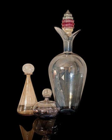 Parise Giovanni, vetro darte - Fles (3) - Glas - Flesjes en, Antiek en Kunst