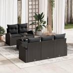 vidaXL Tuinbank Set Zwart 55 x 55 x 37 cm poly rattan, Verzenden, Nieuw