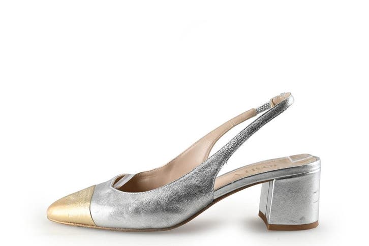 Josh V Slingbacks in maat 37 Zilver, Kleding | Dames, Schoenen, Overige kleuren, Zo goed als nieuw, Verzenden