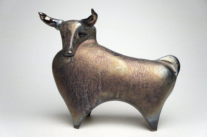 Urszula Despet - Large Red Bull, Antiek en Kunst, Kunst | Designobjecten