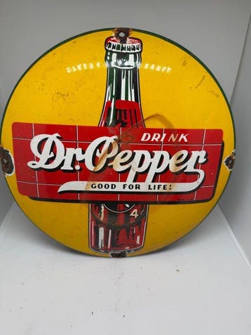 Dr Pepper - Buvez Dr Pepper - Enseigne en émail - Émail