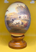 Œuf dautruche Œuf - Struthio Camelus - 230 mm - 130 mm -, Antiquités & Art