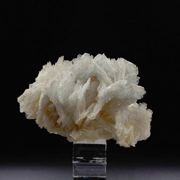 Stralend azuurblauwe bariet-lamellen, dunne en transparante, Verzamelen, Mineralen en Fossielen
