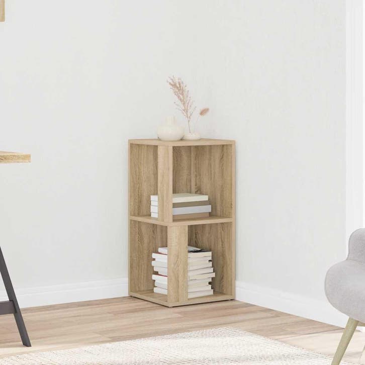 vidaXL Hoekkast 33x33x67 cm bewerkt hout sonoma eikenkleurig, Huis en Inrichting, Kasten | Overige, Nieuw, Verzenden