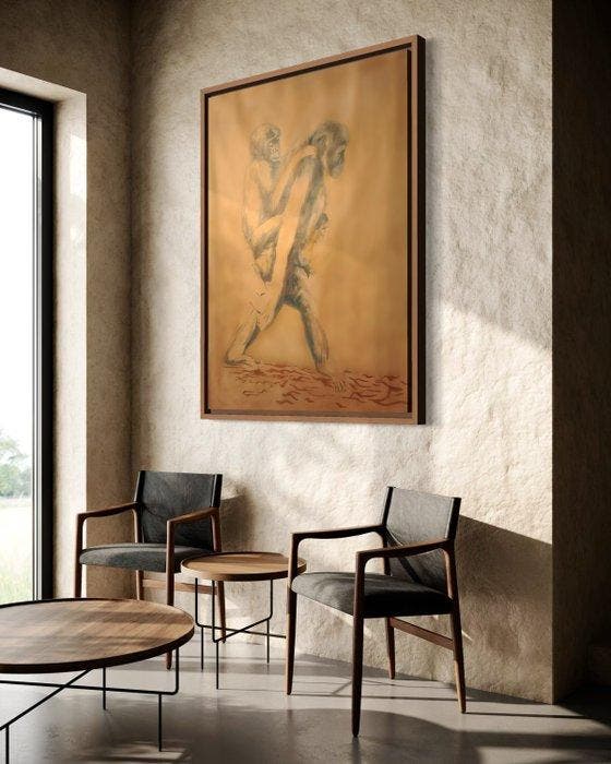 Olga Vin - Gold, XXL, Antiquités & Art, Art | Peinture | Moderne