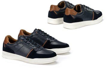 2dekans | Milanoro - Stijlvolle lederen herensneakers - Navy, Ophalen of Verzenden, Nieuw