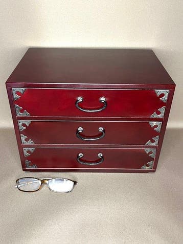 Commode - Bois, Petit chiffonnier Tansu de Sendai – finition