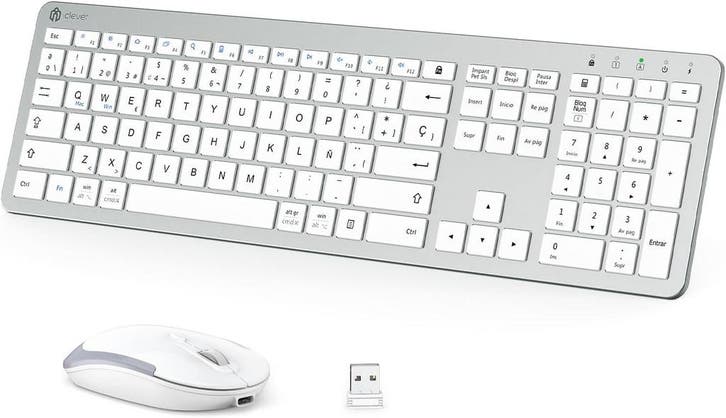 iClever GK08 Draadloos | Retour deal | Sla je slag, Computers en Software, Toetsenborden, Ergonomisch, Draadloos, Qwerty, Zo goed als nieuw