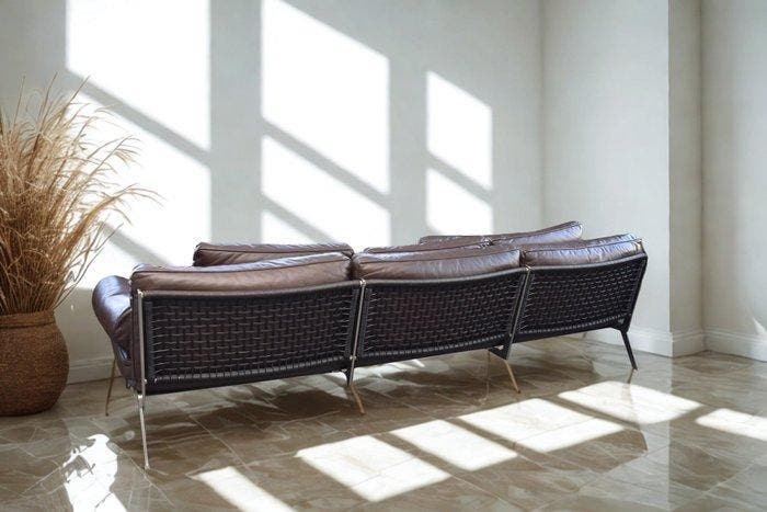 Flexform - Antonio Citterio - Canapé - HEUREUX - Peau, Antiek en Kunst, Kunst | Designobjecten