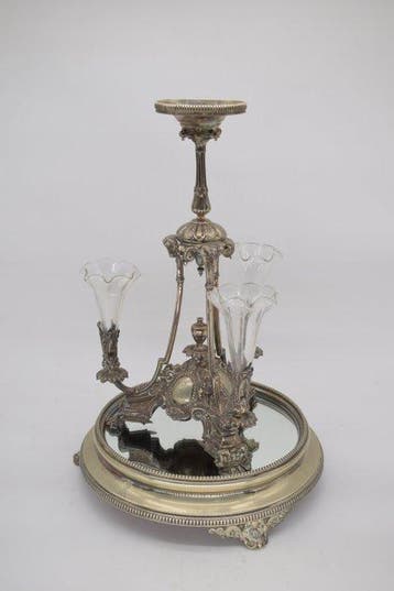 Henry Wilkinson & Co - Epergne (2) - Metaal, Glas -