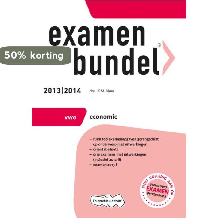 Examenbundel 2013/2014 vwo economie 9789006080407, Boeken, Schoolboeken, Zo goed als nieuw, Verzenden