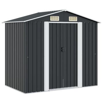 vidaXL Tuinberging 204x132x186 cm staal antraciet, Verzenden, Nieuw