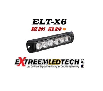ELT-X6 LED Flitser 6 x 3 watt ECER65 Klasse 2 IP67 12/24V, Ophalen of Verzenden, Nieuw