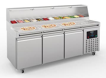 Pizzawerkbank 3 Deuren en 13 x 1/3 Gn Pan, Verzenden, Nieuw in verpakking, Koelen en Vriezen
