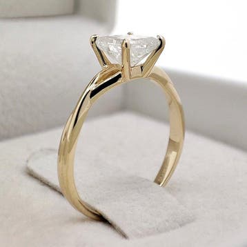 Zonder minimumprijs - Ring - 14 karaat Geel goud - 1.20ct.