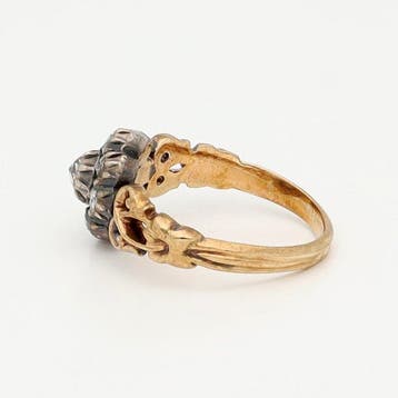 Ring - 18 karaat Geel goud, Zilver, Nieuw
