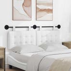 vidaXL Hangend hoofdbord Wit Stof, Verzenden, Nieuw