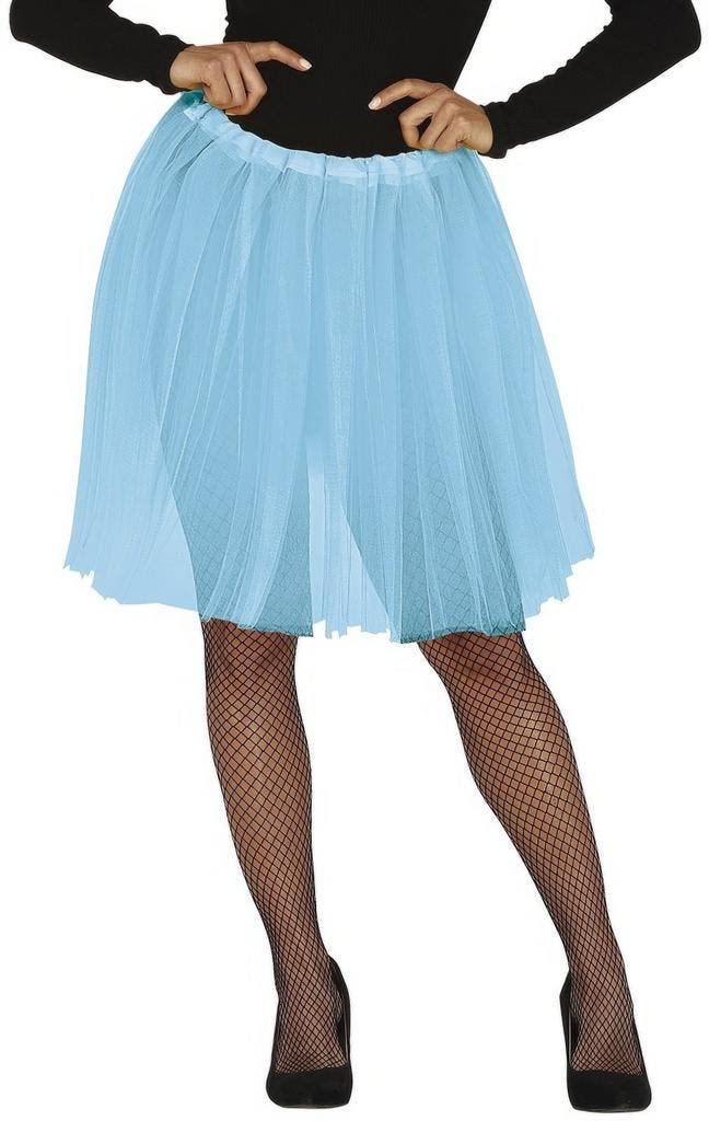 Lichtblauwe Tutu Dames 60cm, Hobby en Vrije tijd, Feestartikelen, Nieuw, Verzenden
