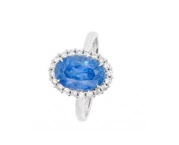Zonder minimumprijs - Ring - 14 karaat Witgoud - 3.62ct. tw.