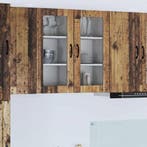 vidaXL Wandglas Kasten Oudhout 40 x 31 x 80 cm Bewerkt hout, Verzenden, Nieuw