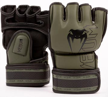 Venum Impact 2.0 MMA Handschoenen Skintex Khaki Zwart, Sports & Fitness, Verzenden, Vechtsportbescherming