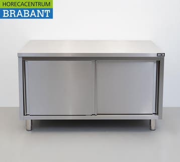 HCB armoire de travail en acier inoxydable 2 portes, Verzenden