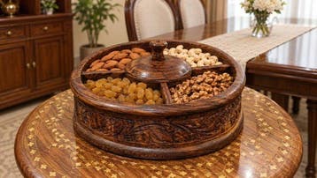 woodland - Antique Hand-Carved Floral Decoration,