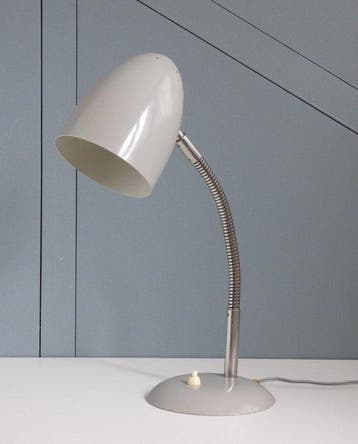 Lampe - Lampe de bureau vintage - Métal, Chromé(e)