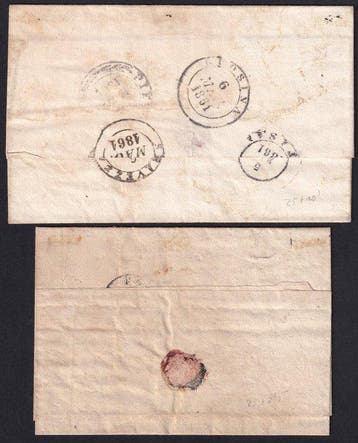 Italiaanse oude staten - Toscane 1860/61 - 2 mooie brieven, Postzegels en Munten, Gestempeld