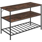 tectake Keukenrek Akeley - Industrieel hout donker, rustiek, Huis en Inrichting, Verzenden, Nieuw