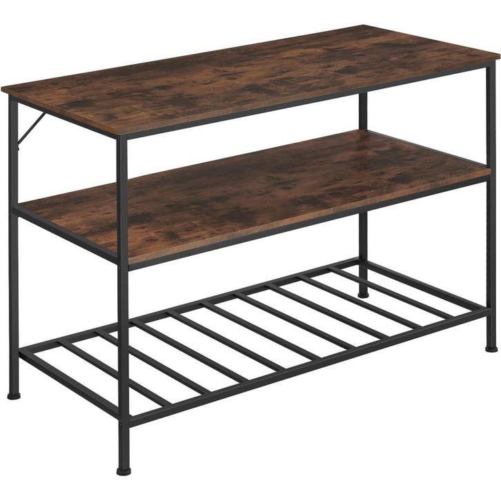 tectake Keukenrek Akeley - Industrieel hout donker, rustiek, Huis en Inrichting, Overige Huis en Inrichting, Verzenden